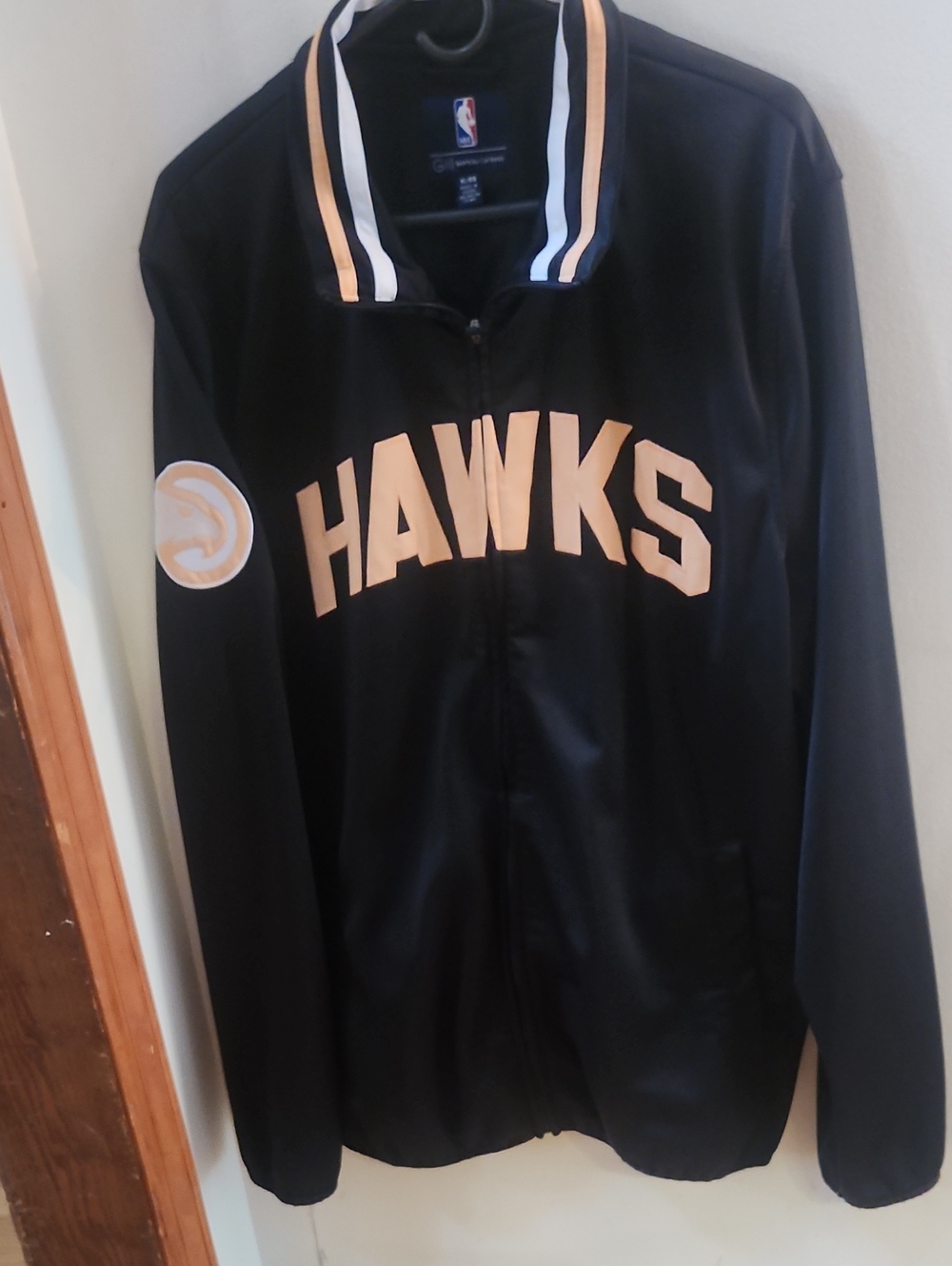 NBA Hawks Black and Gold Bomber Jacket